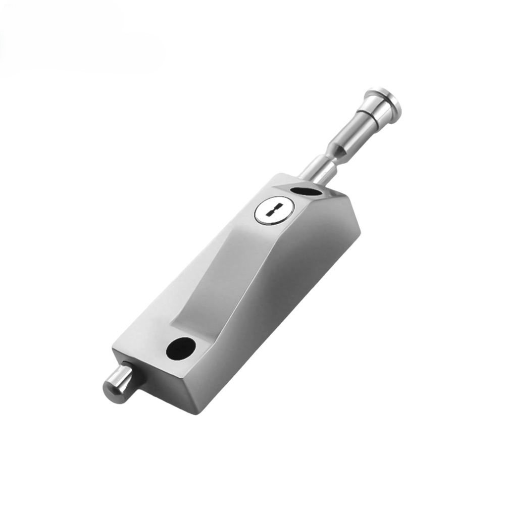 Heavy Duty Glass Door Spring Floor Bolt Lock | Zinc Alloy Anti-Theft Secondary Security Lock for Framed Glass Doors