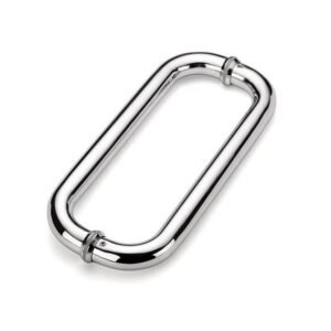 Oval Door Handle | Rounded Rectangle Push-Pull Glass Handle