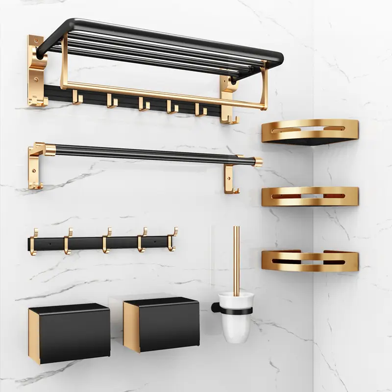 Luxury Bathroom Hardware Set | Stainless Steel Bath Accessory Kit