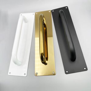 Pull Handle with Push Plate | Heavy Duty Fire Door Hardware for Commercial Use