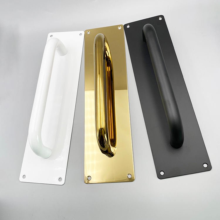 Pull Handle with Push Plate | Heavy Duty Fire Door Hardware for Commercial Use