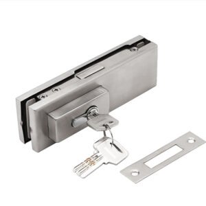 Glass Door Patch Lock | Stainless Steel Center & Bottom Lock for Frameless Glass Doors