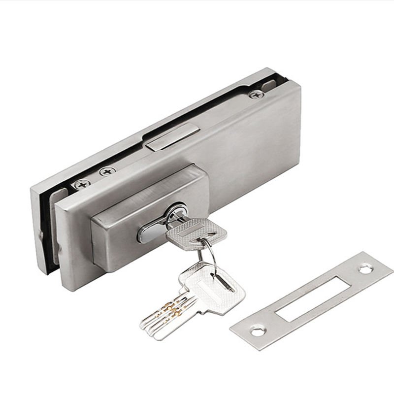 Glass Door Patch Lock | Stainless Steel Center & Bottom Lock for Frameless Glass Doors