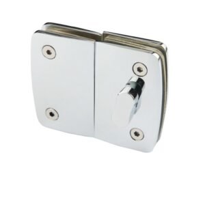 Glass Sliding Door Lock with Occupancy Indicator | Keyless Privacy Bolt for Shower & Toilet Partitions