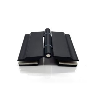 180 Degree Free-Swing Shower Hinge | Matte Black Glass to Glass Pivot