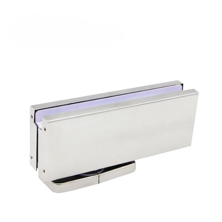 Modern Office Glass Door Bottom Patch Fitting | Reinforced Aluminum Core with Stainless Steel Cover