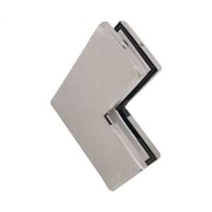 90-Degree Corner Patch Fitting | Stainless Steel Connector for Overpanel & Side Panel Glass