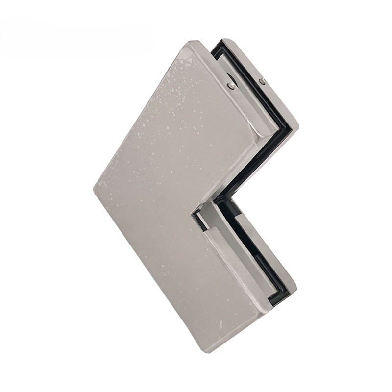 90-Degree Corner Patch Fitting | Stainless Steel Connector for Overpanel & Side Panel Glass