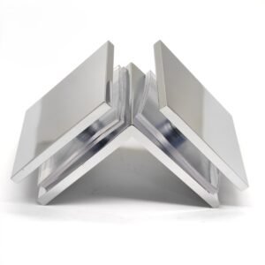 90 Corner Clip on Glass Door Shower Right Angel Casting Mirror Glass Clamp