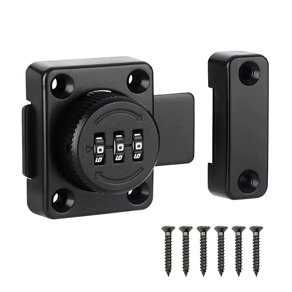 3-Digit Combination Cabinet Lock | Keyless Anti-Theft Security Lock for Wardrobes, Drawers & Desks