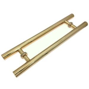 H-Shape Stainless Steel Pull Handle | Luxury Gold PVD Push-Pull Glass Door Hardware