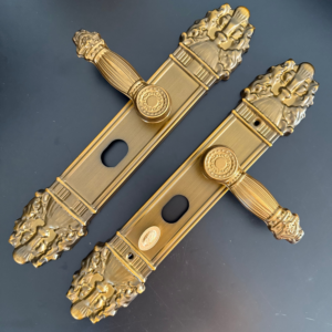 Carved Bronze Door Lock Set | Heavy Duty Anti-Theft Security Lock with Classical Tree Pattern Design