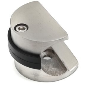 Half Round Curved Base Glass Clamp for Sliding Tube | Stainless Steel Shower Door Mount