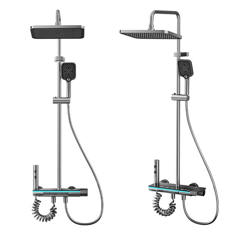 Smart Digital Display Thermostatic Shower Set | Piano Key Rainfall Shower System