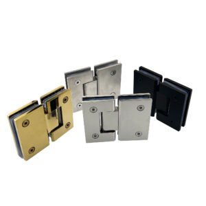 180 Degree Glass to Glass Shower Hinge | Stainless Steel Frameless Inline Pivot