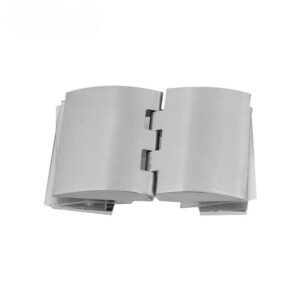 180 Degree Curved Glass to Glass Shower Hinge | Frameless Spring Loaded Pivot Clamp