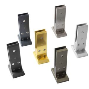 Heavy Duty Aluminium Glass Spigot | Square Deck Mount Balustrade Post for 12mm Tempered Glass Railing