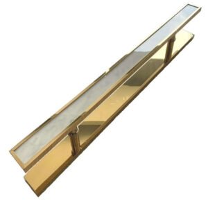 Marble-Texture Stainless Steel Pull Handle | Marble-Texture Inlay Architectural Hardware for Interior Glass Doors
