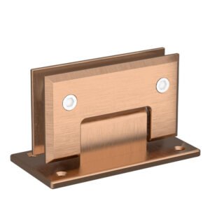 Luxury Brushed Rose Gold Shower Hinge | Stainless Steel Soft-Closing Glass Door Pivot