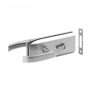 Frameless Office Glass Door Lock | Double Side Key Door Lock with Ergonomic Lever Handle