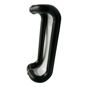 Four-Bend Matte Black Pull Handle | 304 Stainless Steel Architectural Glass Door Hardware