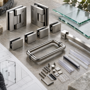 Frameless Shower Door Hardware Set Guide: Hinges, Clamps, Handles, Support Bars & Seals
